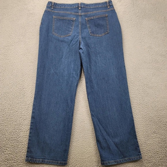 Kim Rogers Jeans Womens 16 Short‎ Blue Denim Straight Leg Medium Wash - Picture 4 of 12